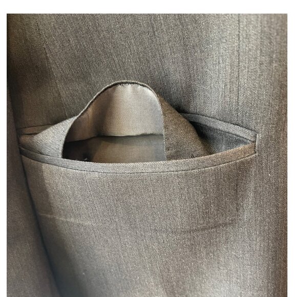 Boss Hugo Boss Grey Wool Long Sleeve Pockets Blazer 2 Piece Men's Suit Set 40L - Picture 10 of 14